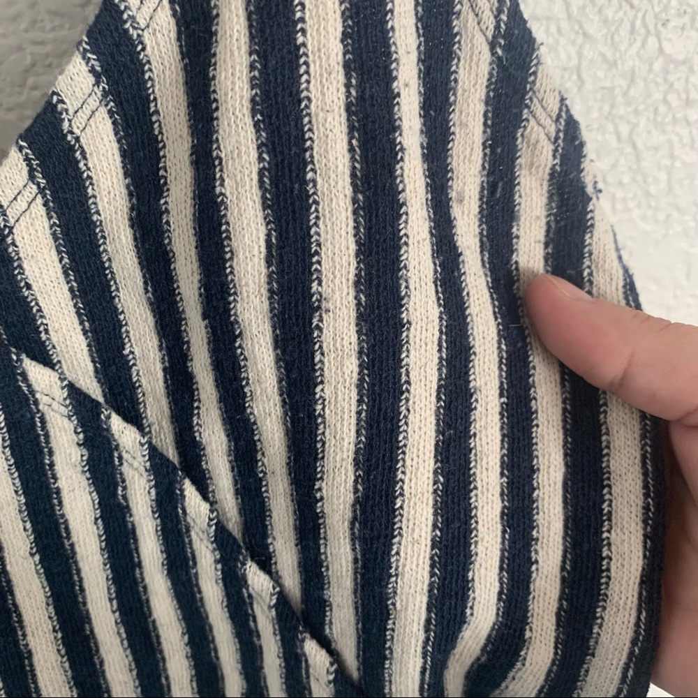 Madewell Finale tank top in stripe crop top XS G5538 - Picture 4 of 10
